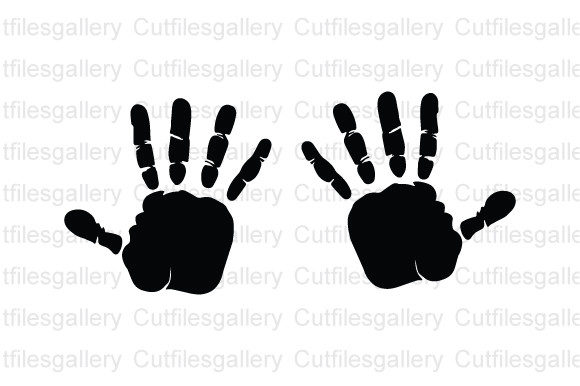 Download Children Hand Print SVG, Baby Hand Print - By hand Collection