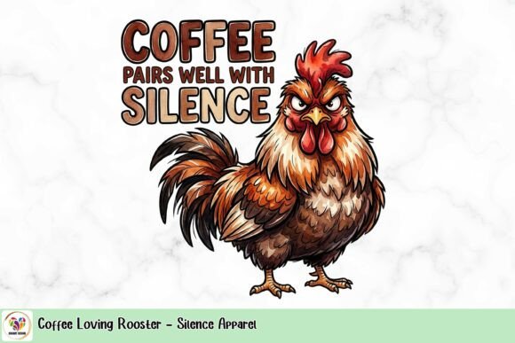 Download Coffee Loving Rooster - Silence Apparel - Premium Bundle